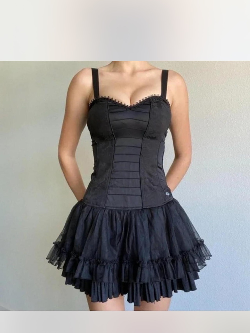 Tripp NYC Corset Tutu Mini Gothic Dress vintage steampunk like new